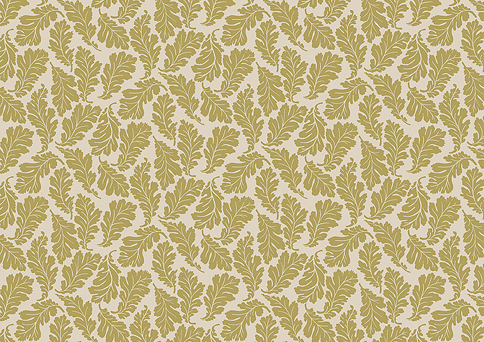 Land & Shore Oak Leaf  (Blackout), Ochre - Roller Blind - Image 6
